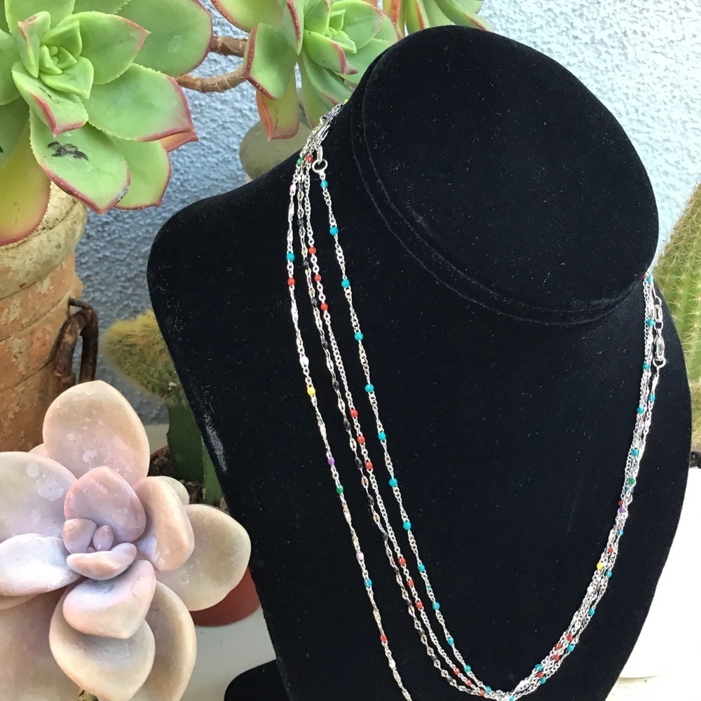 18 K Gold Plated Beaded Necklace